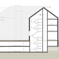 Schnitt des Bauvorhabens